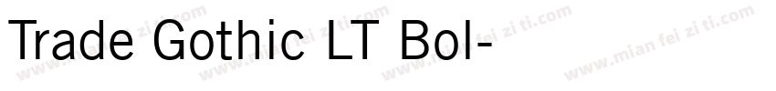 Trade Gothic LT Bol字体转换
